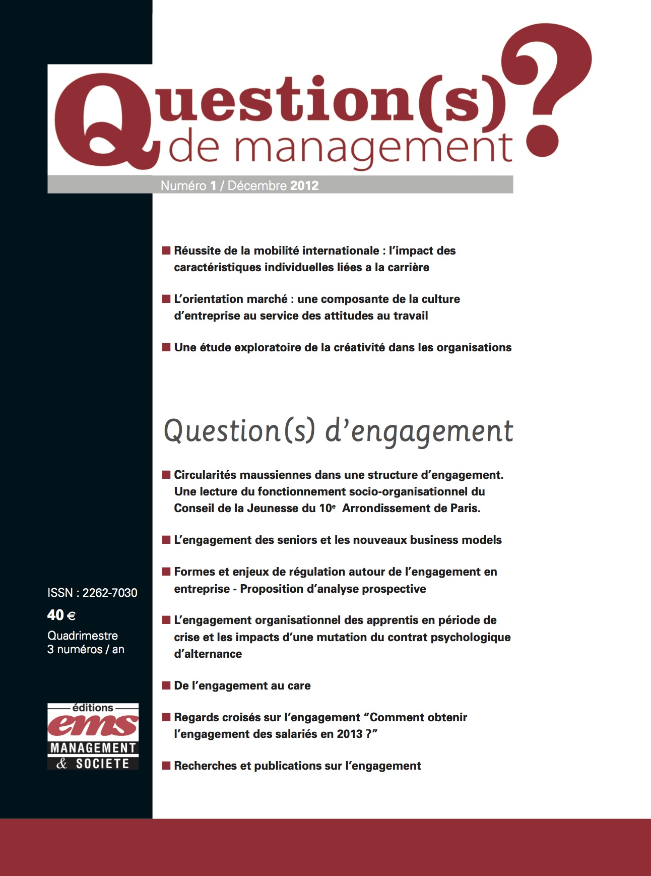 Les prochains numéros